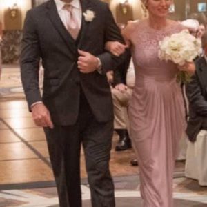 David's Bridal Dresses - David’s Bridal LONG MESH DRESS WITH CORDED LACE David's Bridal Dresses - David’s Bridal LONG MESH DRESS WITH CORDED LACE